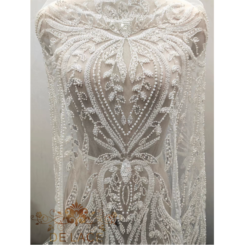 DELACE Ornate Full Beaded Lace Beautiful Pattern With Heavy Beaded and Sparkling Sequins Bridal Wedding Dress Lace| Alibaba.com DELACE Ornate Full Beaded Lace Beautiful Pattern With Heavy Beaded and Sparkling Sequins Bridal Wedding Dress Lace| Alibaba.com