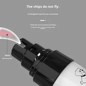 מטחנת ציפורניים וקוצץ ציפורניים לכלבים וחתולים - חשמלי נטען מחומר ABS עם תאורת LED, רעש נמוך ורטט רך - Product Image 4