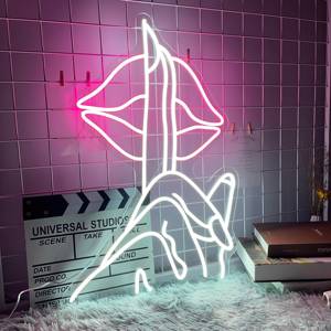 Labbra LED Neon Sign Custom Nail Neon Sign Be Quiet Neon Sign Home Room Party Decor, personalizza Logo acrilico Signer per salone di bellezza - Product Image 6
