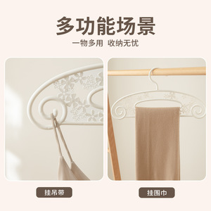 Thickened <b>Plastic</b> Clothes Hanger White And Gray Hollowed Out Non Slip <b>Wardrobe</b> Hanger For Adult Clothing Storage Organizer - Product Image 5
