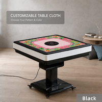 Table de Mahjong Automatique Pliable avec Roulettes, Machine Électrique Silencieuse, Couleurs Personnalisables, Tuiles de 42 mm, 2 Jeux