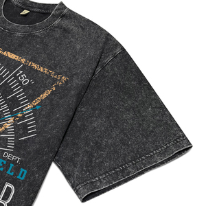 Camisetas Transpirables de Algodón para Hombre con Estampado de Atletismo y Lavado Ácido Vintage, Personalizables, de Manga Corta, para Venta al por Mayor - Product Image 5