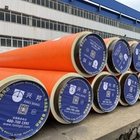 Tuyau en acier isolé résistant à la chaleur, recouvert de polyuréthane noir et d'HDPE, marque Xingbang moderne, DN250, ISO9001, CE