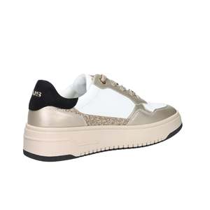 Sneakers da Ragazza 4Us Paciotti Bianche e Oro con Suola Chunky e Plateau - Product Image 3