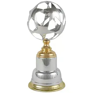 Trofeo di Calcio SPECTACOLARE in Metallo Argentato e Dorato con Targhetta - Product Image 1