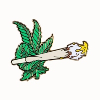 Imagen de logotipo de marca de planta de semillas Good Vibes Boutique Cool T-shirts Shop Accessories Bag Pin Diseño de tabaco personalizado Pin de esmalte duro