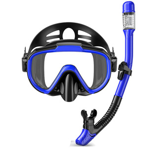 HhaoSport Diving Mask Snorkel <b>Set</b> One Size PVC Tempered Glass <b>PC</b> Liquid Silicone Snorkeling Equipment - Product Image 1