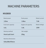 Générateur Inverter Bi-énergie GPL/GNC 2KW-8KW, Démarrage à Distance Silencieux Portable, Option Essence Personnalisable pour Usage Domestique