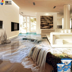 โรงงานราคาอีพ็อกซี่ Flor เรซิ่น3D Art พื้นสี - Product Image 2