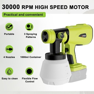 Pistola <span class=keywords><strong>de</strong></span> Pintura Inalámbrica para Batería Ryobi <span class=keywords><strong>de</strong></span> 18V, Pistola <span class=keywords><strong>de</strong></span> Pintura Eléctrica Portátil para <span class=keywords><strong>Pintar</strong></span> Techos, Cercas, Gabinetes, Paredes - Product Image 2