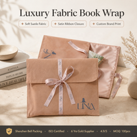 Kemasan Beludru Mewah untuk Pakaian, Rambut, Fashion, Tas Amplop, Dompet Hadiah dengan Logo Custom, Kantong Suede untuk Penyimpanan Buku