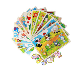 Puzzle 3D in Legno Montessori con Figure di Animali Cartoon e <span class=keywords><strong>Alfabeto</strong></span>, Giochi da Tavolo Educativi per Bambini dai 2 ai 7 Anni - Product Image 5