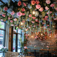 Décoration de plafond en plantes vertes artificielles pour restaurant, hôtel, verdure suspendue, décoration de plafond pour mariage