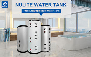 NuLite 50L 100L 200L 300L 보일러 열 펌프 온수기 SUS304 버퍼링을 위한 스테인리스 사기질 저장 물 탱크 - Product Image 4