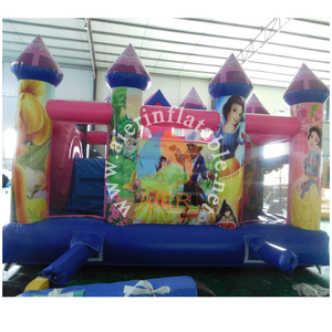 Château Gonflable Princesse avec Impression de Personnages et Tours Roses pour Fêtes d'Enfants, Événements et Location Commerciale – Équipement de Jeu - Product Image 4