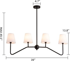 Candelabro moderno de lujo con luz LED para interiores, cadena de hierro de diseñador con flecos personalizable, luz colgante de hierro personalizable OEM italiano - Product Image 3