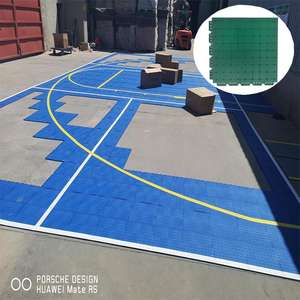 Azulejos de enclavamiento <span class=keywords><strong>TPV</strong></span> para canchas de baloncesto y Pickleball Diseño cuadrado moderno Instalación de clic para uso en gimnasio al aire libre - Product Image 4