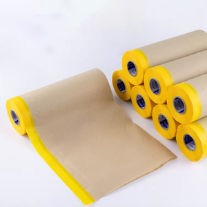 Film de masquage pré-enregistré pour peinture de voiture papier Kraft masquage Films de protection masquage automobile rouleau de papier Kraft sans résidu - Product Image 6