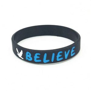 กำไลข้อมือซิลิโคนแบบกำหนดเองราคาถูก สร้างสรรค์สายรัดข้อมือยางของคุณเองพร้อมข้อความหรือโลโก้ สายรัดข้อมือคุณภาพสูงแบบสั่งทำพิเศษ - Product Image 2