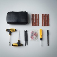 Kit de réparation rapide de pneus tubeless – Ensemble d'insertion de mèches – Kit de réparation d'urgence de pneus crevés pour voiture (Duplex)