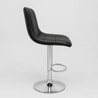 Chaise de bar ergonomique moderne JOHOOFURNITURE en cuir PU noir, dossier en grille matelassé, hauteur réglable, usage commercial, hauteur de comptoir de restaurant