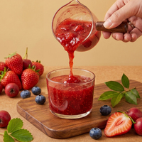 Berry Hawthorn Jam Chinese Hawthorn Puree Zoetzuur Fruitbasis voor Dranken Bakkerij Groothandel OEM Halal Gecertificeerd