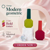 Vente en gros de flacons en verre vides pour vernis à ongles en gel personnalisés de 10 ml/12 ml/15 ml avec bouchon et pinceau