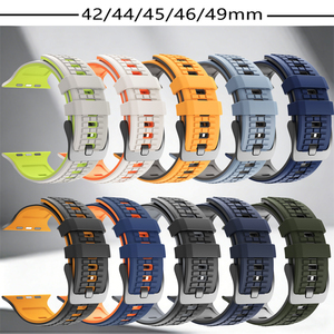 <span class=keywords><strong>Bracelet</strong></span> en silicone pour <span class=keywords><strong>Apple</strong></span> <span class=keywords><strong>Watch</strong></span> Ultra 3/2 49 mm, compatible avec iWatch 11 10 46 mm, 9 8 7 45 mm, 6 SE3 5 44 mm, Series 3 2 42 mm - Product Image 5