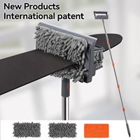 Nouvelle brosse de nettoyage pour ventilateur de plafond 6 pouces, dépoussiéreur domestique à long manche, balayette multi-usages pour grandes pales de ventilateur, en acier inoxydable, brevet US