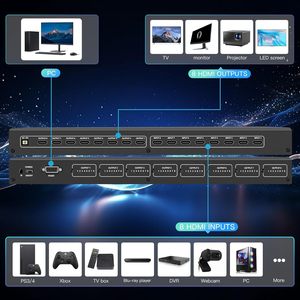 2025 usine <span class=keywords><strong>4K</strong></span> pour HDMI <span class=keywords><strong>Matrix</strong></span> 8x8 8-In 8-Out HDMI2.0b HDCP2.2 Switch Splitter Converter avec télécommande <span class=keywords><strong>4K</strong></span> 60Hz RGB Downscaler RS2 - Product Image 3