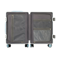 Valise professionnelle en aluminium à main, 26 pouces, conforme aux normes TSA, coque rigide, valise en PC+ABS, roues universelles, chariot à bagages