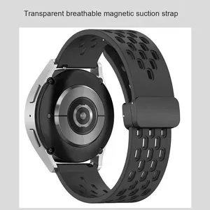 สายนาฬิกาซิลิโคนพร้อมส่ง สำหรับ Samsung Huawei และสายนาฬิกาเปลี่ยนได้ขนาด 22 มม. แบบแม่เหล็ก - Product Image 6