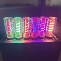 Lampe de chevet USB à intensité variable avec commande tactile, motif spirale transparent, lumière d'ambiance pour voiture, veilleuse LED en bouteille de verre