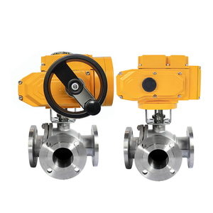 Vannes à commande rapide Covna 110V 120V 24V en acier inoxydable SS304, vanne à boisseau sphérique motorisée 3 voies, vanne à boisseau sphérique à bride 2 voies - Product Image 1