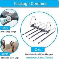 Cintres magiques pliables à 5 tubes, gain de place dans le placard, cintre à 9 tubes, pantalons, écharpes, cintres multifonctionnels à plusieurs niveaux