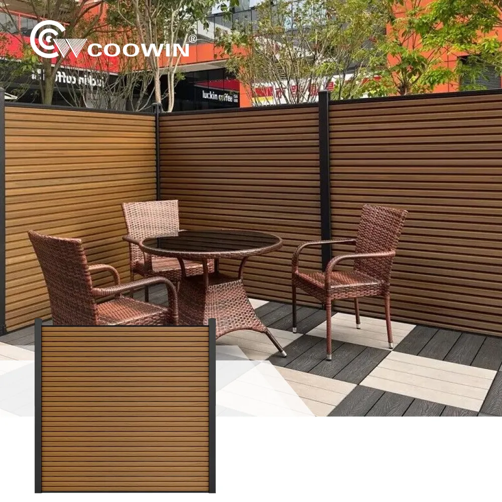 fireproof safety resin fence plastic pvc panels outdoor 8ft