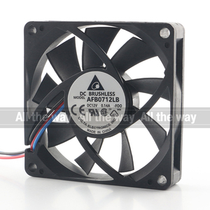 Delta 5V 24V 48V <span class=keywords><strong>DC</strong></span> 12V 0.14a <span class=keywords><strong>AC</strong></span> EC 7015 70x70x15mm 7cm ba dây Máy tính CPU bóng <span class=keywords><strong>PWM</strong></span> điều khiển tốc độ AFB0712LB-F00 Quạt làm mát - Product Image 2