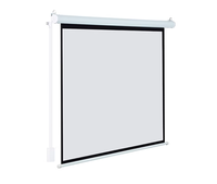 Y-60 "Blanc En Plastique Tissu TV Support Mural Motorisé Plafond Encastré Projecteur Écran De Haute Qualité Squire Style Simple Écran