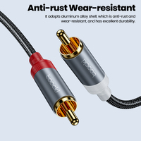 Cable de Audio Toocki de Alta Calidad, Macho de 3.5mm a 2RCA, Plug and Play, Cable de Audio y Video con Trenzado de Nailon Resistente