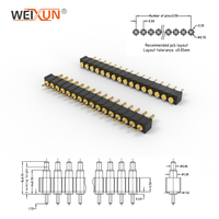 Personalizado 2,54 Pitch Plug-In 3A Corriente 5 pines Conector de resorte Terminal Pogo Pin para productos electrónicos