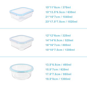 Lò an toàn Snap Khóa nắp hộp đựng thức ăn thủy tinh của nhà sản xuất Trung Quốc Takeaway với khóa an toàn để lưu trữ thực phẩm - Product Image 4