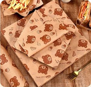 Papel de Envolver de Papel Kraft Resistente a la Grasa, Reciclable y de Grado Alimenticio, para Sándwiches, Hamburguesas, Pollo Frito y Papas Fritas - Product Image 1