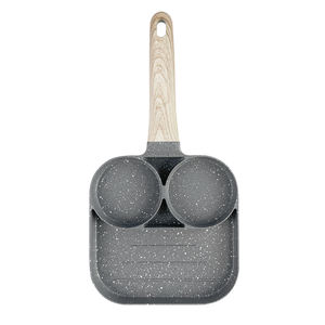 Sartén Antiadherente de <span class=keywords><strong>Aluminio</strong></span> <span class=keywords><strong>Fundido</strong></span> a Presión, Sartén para Panqueques con 3 Orificios, Sartén de Granito para el Hogar, Aire Libre y Camping, Apta para Inducción - Product Image 1