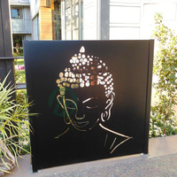 Panneau de clôture en alliage d'aluminium découpé au laser, revêtement poudré, séparateur décoratif, écran d'intimité, clôture de jardin, modélisation 3D