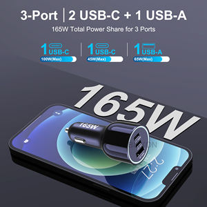 BIKKON rapide 3 ports USB C Mini <span class=keywords><strong>chargeur</strong></span> de voiture PD 3.0 100W 45W 18W 5A sorties <span class=keywords><strong>prise</strong></span> de voiture Type C adaptateur pour ordinateurs portables Mobile - Product Image 3