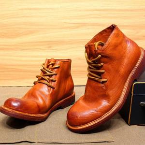 Nouvelles bottes Solidite Craft - Semelle en cuir véritable luxueuse, bottines décontractées en cuir de vachette, bottes chukka pour hommes, fabriquées à la main et tendance. - Product Image 6