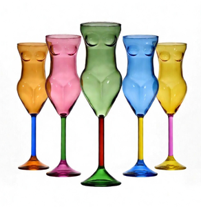<span class=keywords><strong>Verres</strong></span> à vin rouge en cristal pour femme, créatifs et uniques, faits à la main, soufflés à la bouche, logo personnalisé, 200 ml, longue tige, en borosilicate - Product Image 1
