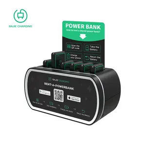 6 Slot Scan Code Sharing Power Bank Rental Station 4G Electric Charging Points 6000mah Battery Shared Power Bank Supplier