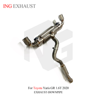 Catback de soupape de silencieux d'échappement de voiture en acier inoxydable ING pour Toyota Yaris GR 1.6T 2020 avec des pièces de tuyau de tournage automatique de haute qualité