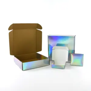 Özel lüks koli katlanabilir ambalaj lazer kesim baskılı kağıt hediye kutusu muhafaza kutusu hediye Ray desen tasarımı için